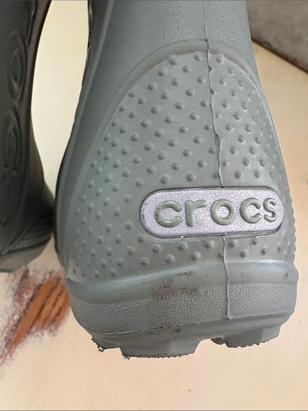 Crocs Kids' Rain Boots in Sage Green size 10